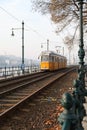 Yellow Train Metro In Budapest Hungary