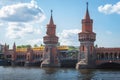 Yellow train at Oberbaum Bridge (Oberbaumbrucke) - Berlin, Germany