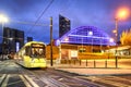 Yellow Tram Manchester UK Royalty Free Stock Photo