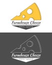 Yellow and transparent cheese logo.