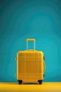 Yellow travel suitcase