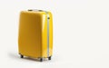 Yellow travel suitcase 3d rendering, illustration