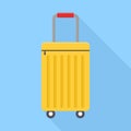 Yellow Travel Suitcase Flat Vector Icon Royalty Free Stock Photo