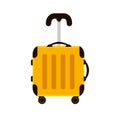 Yellow Travel Suitcases. Time to travel. Trip to World. Vacation. Holidays. Travel banner. Modern flat design. Colorful