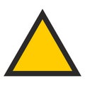 Yellow triangle blank, warning symbol. Empty surface