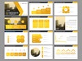 Yellow triangle Bundle infographic elements presentation template. business annual report, brochure, leaflet, advertising flyer,