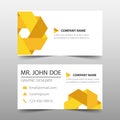 Yellow triangle corporate business card, name card template ,horizontal simple clean layout design template , Business banner Royalty Free Stock Photo