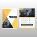 Yellow triangle Vector annual report Leaflet Brochure Flyer