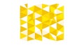 Yellow triangular pattern with transparent background Royalty Free Stock Photo