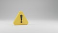Yellow triangular warning sign with exclamation icon Royalty Free Stock Photo