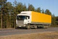 Yellow truck Royalty Free Stock Photo