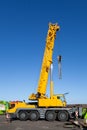 Yellow Truck Crane Royalty Free Stock Photo