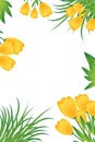 Yellow tulips card