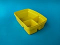 Yellow Tupperware isolated on white background Royalty Free Stock Photo