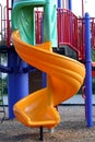 Yellow Twisty Slide Royalty Free Stock Photo