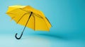 The Yellow Umbrella on Blue.AI generated image Royalty Free Stock Photo