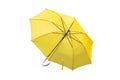 Yellow umbrellas on isolate white background. Used for rain, sun protection and weather protection Royalty Free Stock Photo