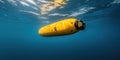 yellow underwater robot exploring ocean depths with advanced technology