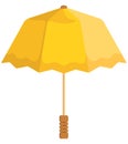 Yellow unfolded umbrella