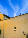 yellow urban house under blue sky in Florence Royalty Free Stock Photo