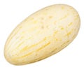Yellow Uzbek-Russian Melon isolated on white Royalty Free Stock Photo