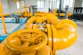 Yellow valve at water treatment plant