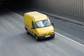 Yellow van Royalty Free Stock Photo