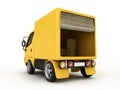 Yellow Van isolated Royalty Free Stock Photo