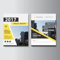 Yellow Vector annual report Leaflet Brochure Royalty Free Stock Photo