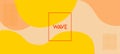 Yellow Vector Business Banner. Digital Fluid Landing Page. Liquid Dynamic
