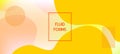 Yellow Vector Business Banner. Iridescent Geometric Web Layout. Digital Fluid