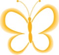 Yellow vector butterfly