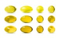 Yellow vector 3d pills