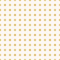 Yellow vector seamless pattern. Geometric texture with small polka dots, flowers Royalty Free Stock Photo