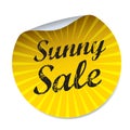 Yellow vector sticker SUNY SALE.