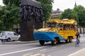 Yellow vehicle of the Duck Tour in London