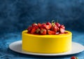 Yellow Velvet Mousse Cake