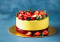Yellow Velvet Mousse Cake