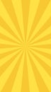 Yellow vertical banner with Sun rays, cellphone background Royalty Free Stock Photo