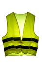 Yellow vest french icon protest isolated on white background with clipping path and copy space for your text