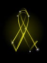 Yellow veteran's ribbon Royalty Free Stock Photo