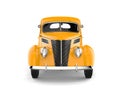 Yellow vintage car - front view Royalty Free Stock Photo