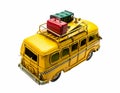 Yellow vintage car toy Royalty Free Stock Photo