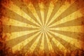 Yellow vintage grunge background with sun rays Royalty Free Stock Photo