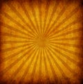 Yellow vintage grunge background with sun rays