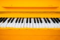 Yellow vintage piano