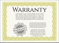 Yellow Vintage Warranty Certificate template. Money Pattern design. With complex background. Customizable, Easy to edit and