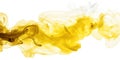 Vivid Yellow Smoke Isolation on White Background Royalty Free Stock Photo