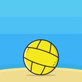 Yellow Volley Ball In The Summer
