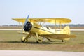 Yellow Waco Biplane Royalty Free Stock Photo